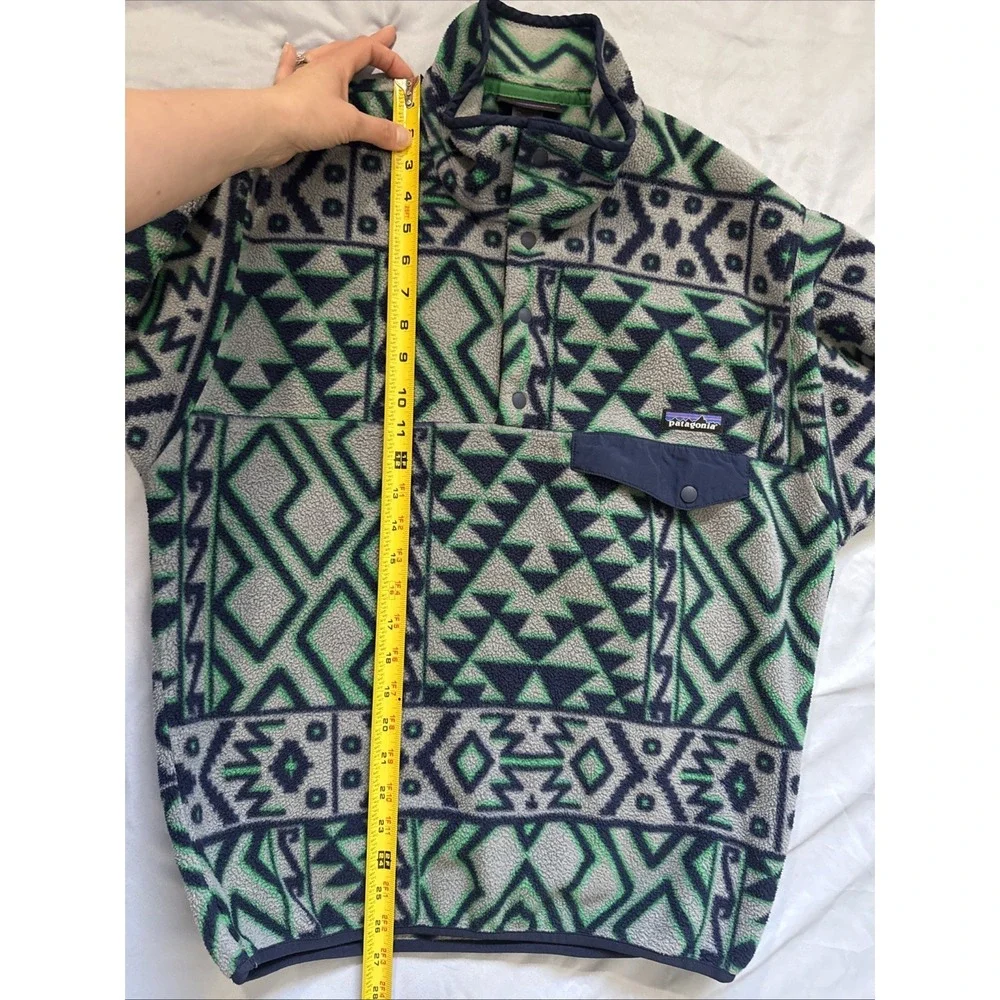 Vintage Patagonia Synchilla Montana Siete Snap-T Fleece Pullover Aztec Men Sz S